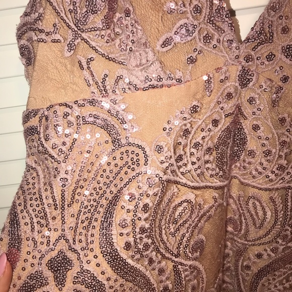 Free People Mid Shimmers Dress Pink/Nude Size 2 - Picture 4 of 8